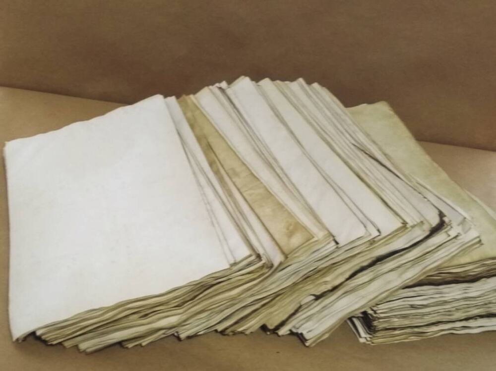 20 Coffee Dyed 8.5"x14" Papers, Hand Dyed Papers, Junk Journal Supply